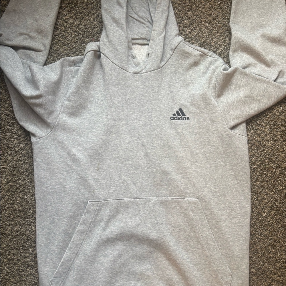 Adidas Light Gray Pullover Hoodie